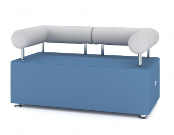 Двухместный модуль со спинкой и пдлокотниками M1-2S