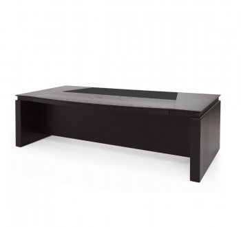 LAGO Стол письменный закругл. ДУБ ФЕРРО/ЧЕРНЫЙ 105 104 FE/SC BLACK