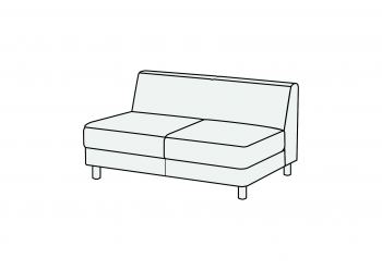 Модуль двухместный без подлокотников 2С