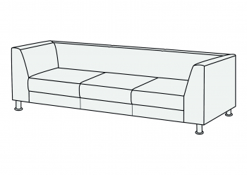 Модуль трехместный правый 3П