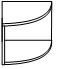 Полка навесная настенная высотой 37 см, правая