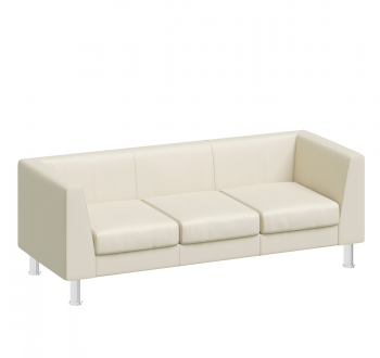 R EVA Диван 3мест кожа, металл EVA 3 Ivory 22042