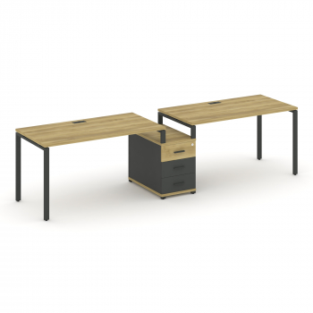 Рабочая станция 2 места с 1 опорной тумбой CN.ORS-303 A CN.ORS-303 A