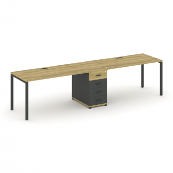 Рабочая станция 2 места с 1 опорной тумбой CN.ORS-401 A CN.ORS-401 A