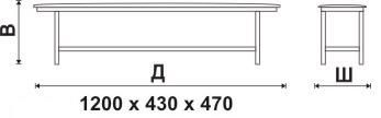 Секция на 1200 м., каркас - Серебристый металлик Берта 1200