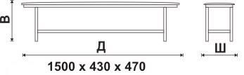 Секция на 1500 м., каркас - Серебристый металлик Берта 1500