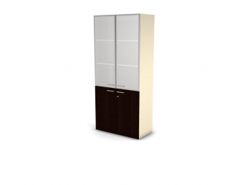 Шкаф MDF с матовым стеклом 5 уровней с замком