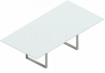 Стол для совещаний, стеклянная столешница OC240V