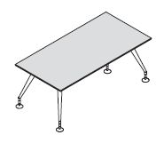Стол, ножки хромированные 156303