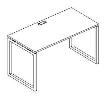 Стол письменный на металлокаркасе QUATTRO А4 Б4 011 БП
