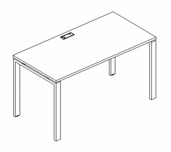 Стол письменный на металлокаркасе UNO А4 Б1 012 БП