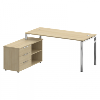 Стол рабочий руководителя с опорной тумбой левый БГ.СРТ-4.7 Л