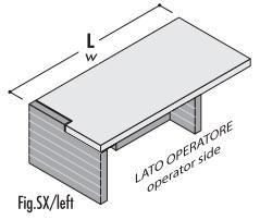 Стол руководителя левый (с открытой фронтальной панелью) 159952