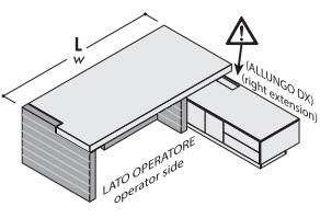 Стол руководителя правый (с тумбой и открытой фронтальной панелью) 159956