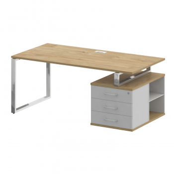 Стол руководителя с опорной тумбой, правый SK.SRT-180 (R)