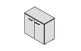 TOUR Шкаф низкий 80*75 80H014 W3W3 alum