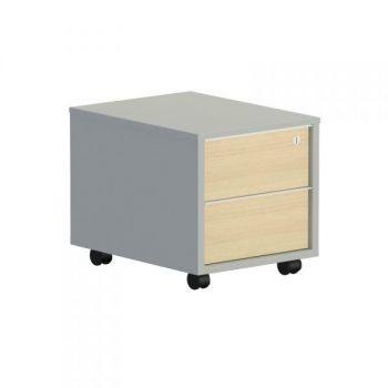 Тумба выкатная 2-ящ. С замком на усильных опорах 215