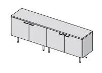 DADO Греденция бел L200 стек.дв. Фото 1