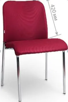 Кресла для  посетителя Amigo Lux chrome / WS01 (спинка сплошная). Фото 1