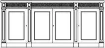 ПОДСЕРВАНТНИК С4-МЯ ДВЕРЯМИ 3 ЯЩИКАМИ 2200 01164 LX. Фото 1