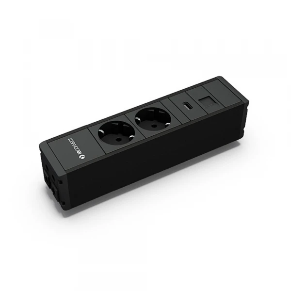Розеточный блок (2tsn+1usb зарядка 5v/2a+rj45) AUX7003. Фото 1