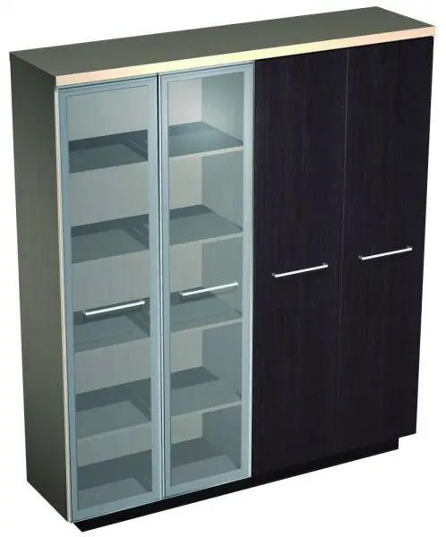 Шкаф комбинированный (стекло-одежда) 357. Фото 1