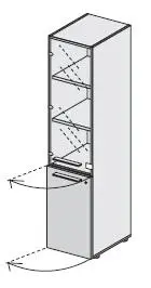 Шкаф левый высокий 118 161. Фото 1