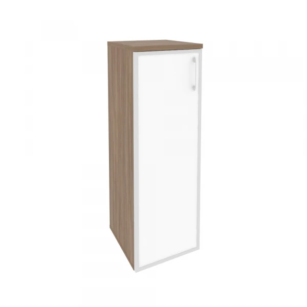 Шкаф средний узкий левый (1 средний фасад стекло лакобель в раме) O.SU-2.4R(L) white. Фото 1