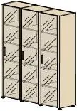 Стеллаж с дверями в алюминиевой рамке, стекло графит СФ-ТВТ-435510.3. Фото 1