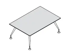 Стол для переговоров, ножки хромированные 156351. Фото 1