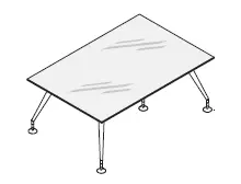 Стол для переговоров, ножки крашенные 156417. Фото 1