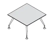 Стол для переговоров, ножки крашенные 156374. Фото 1