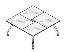 Стол для переговоров, ножки крашенные 156422. Фото 1