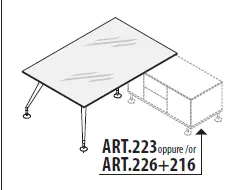 Стол для переговоров, ножки крашенные 156442. Фото 1