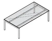 Стол для переговоров, стеклянная столешница 118995. Фото 1