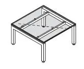 Стол кофейный, стеклянная столешница 118994. Фото 1