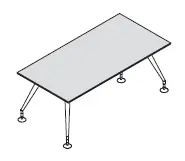 Стол, ножки крашенные 156305. Фото 1