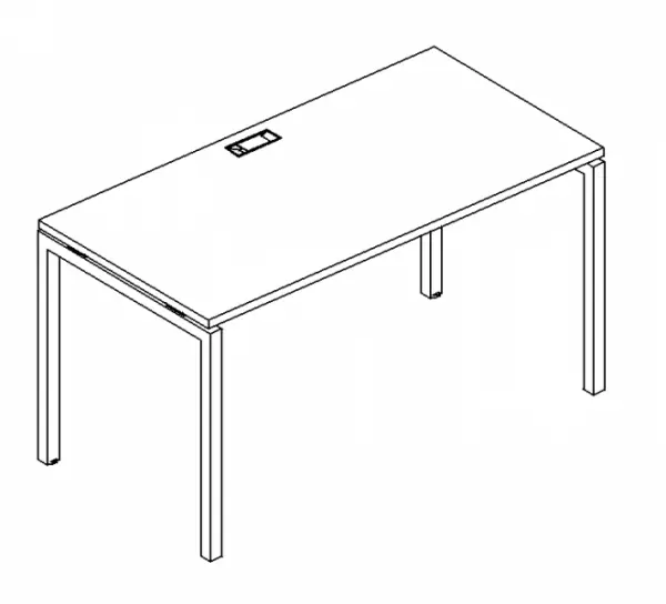 Стол письменный на металлокаркасе DUE А4 Б2 025 БП. Фото 1