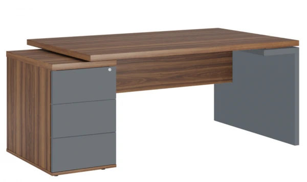 Стол рабочий на опорной тумбе левый ZIO28511439. Фото 1