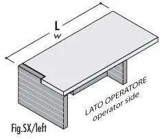 Стол руководителя левый (с открытой фронтальной панелью) 159950. Фото 1