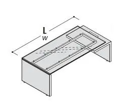 Стол, стеклянная столешница, правый 118974. Фото 1