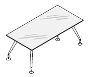Стол, столешница белое стекло, ножки хромированные 156428. Фото 1