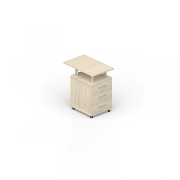 Тумба приставная (3 ящика, ручки алюминий) ODP34670. Фото 1