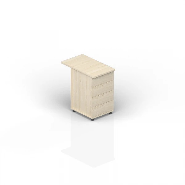 Тумба приставная (4 ящика, без ручек) UDP44680. Фото 1