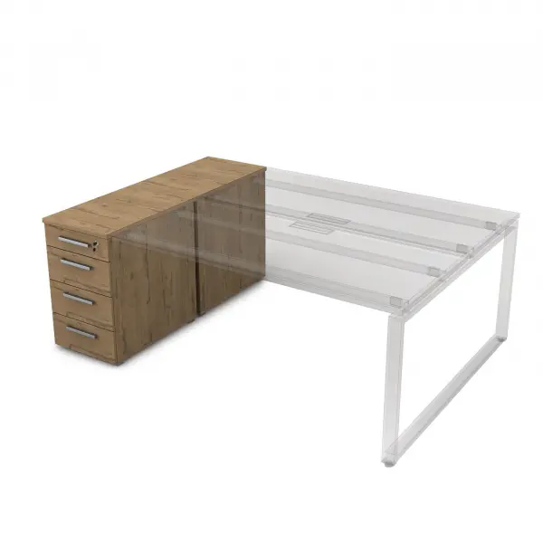 Тумба приставная с ящиками и общим топом 9ТП.012.1. Фото 1